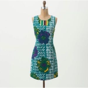 Anthropologie VanessaVirginia Hibiscus Shift Dress